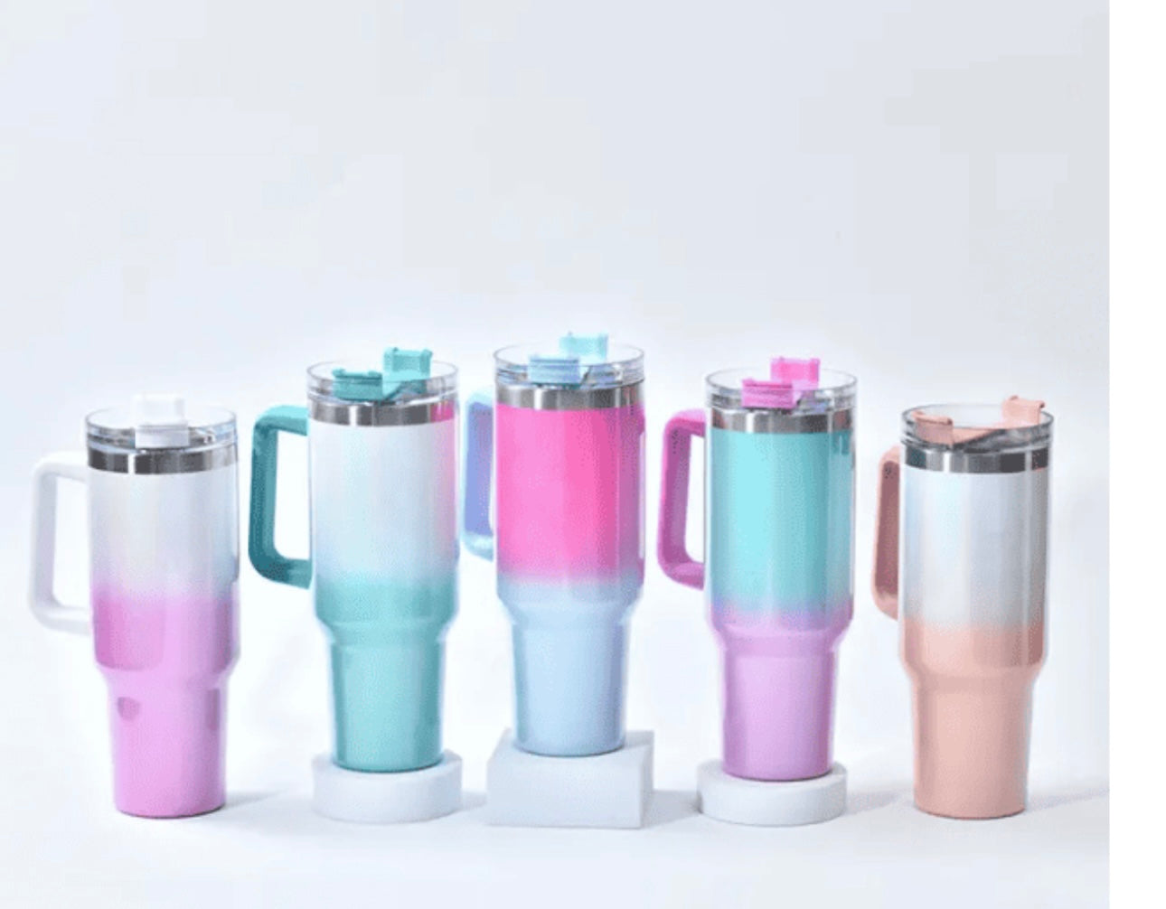 40oz Gradient Glitter Hello kitty Tumbler