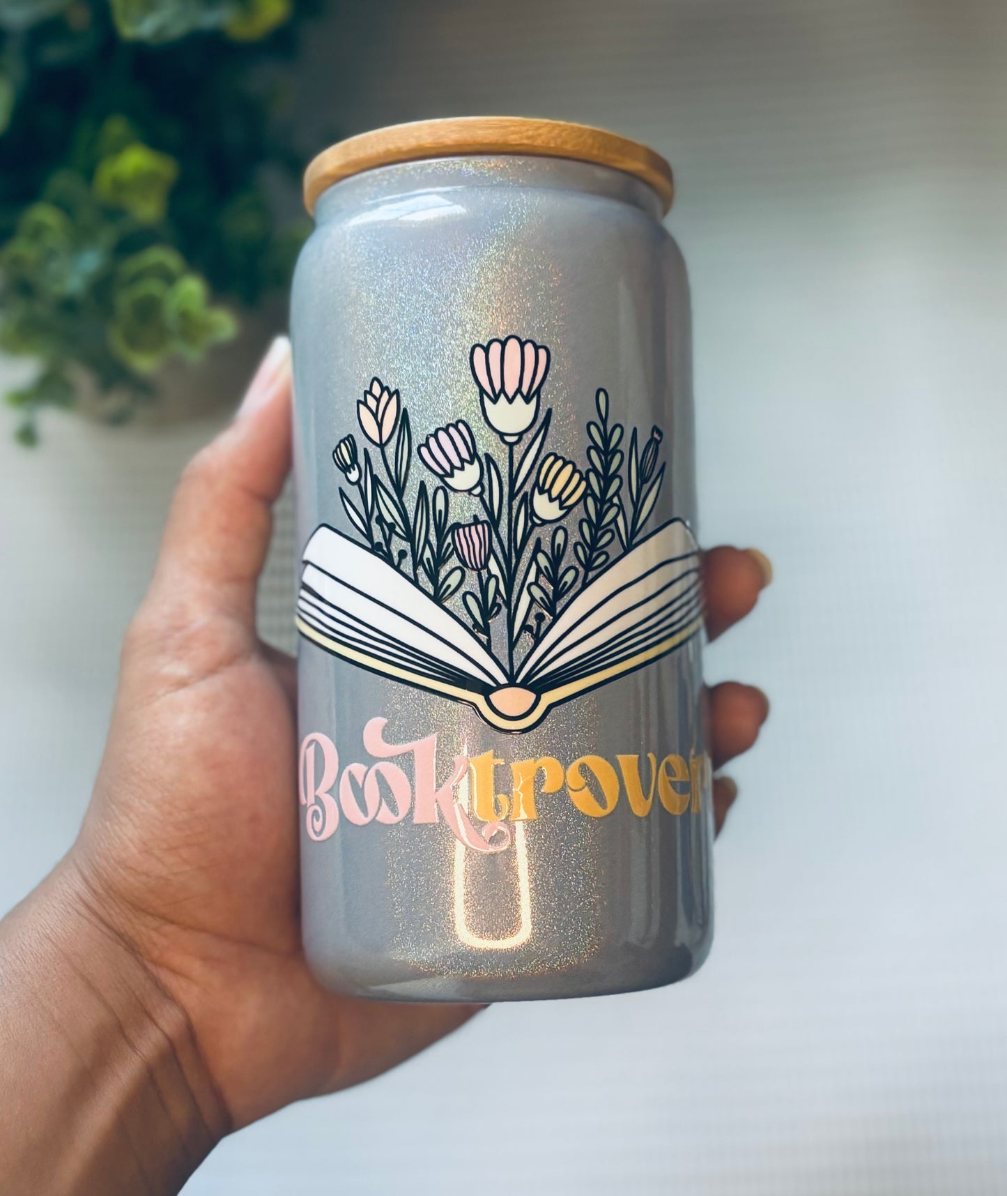 16 oz Holographic Shimmer - Sliver : Booktrovert