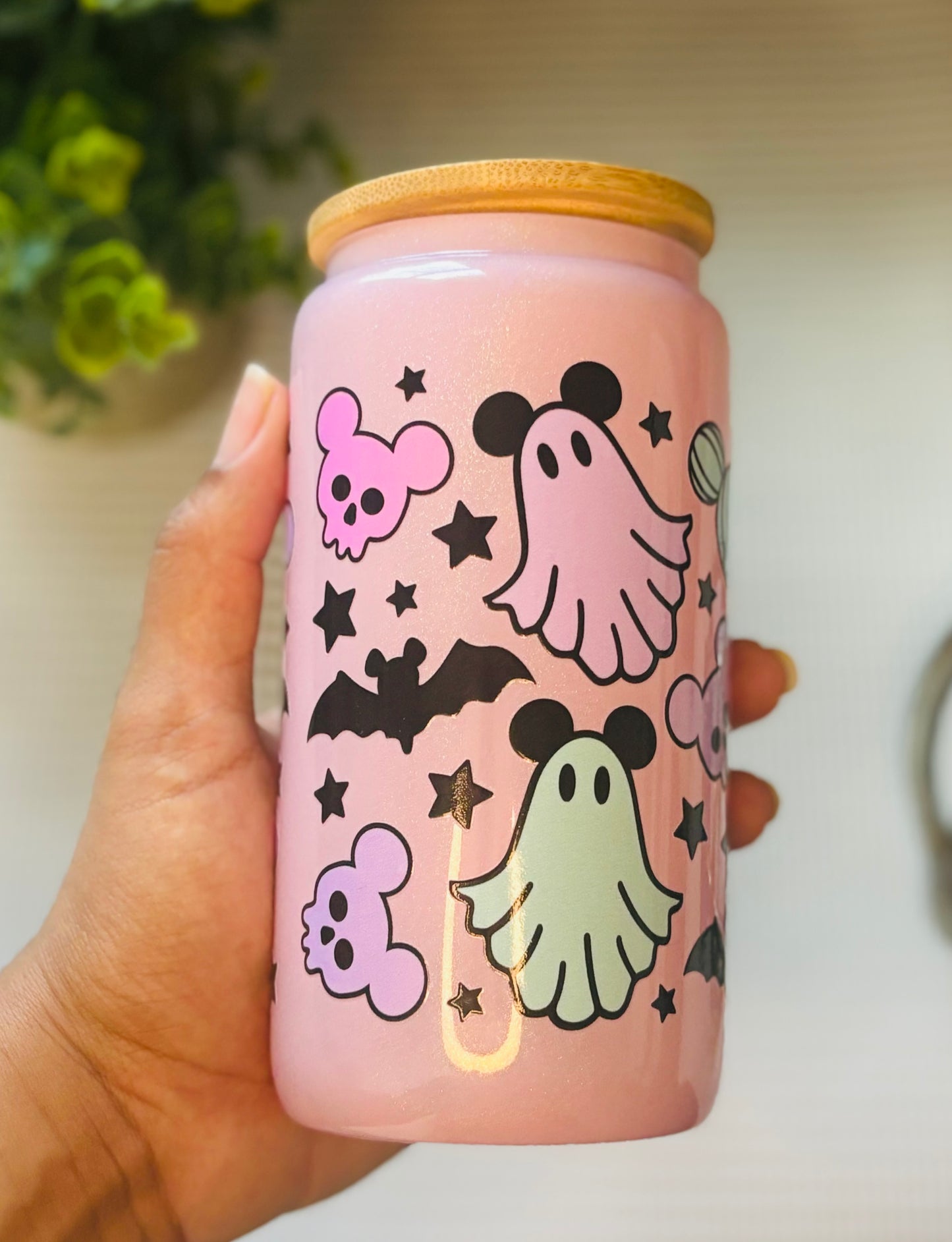 16oz Pink Ghost Holographic Shimmer